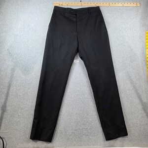 Pronto Uomo Platinum Mens Dress Pants Black 30 Regular Flat Front Slacks